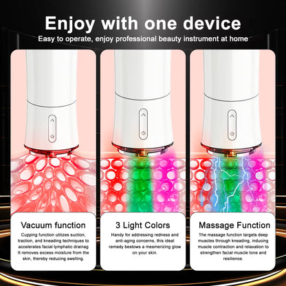 3-in-1 Facial Sculpting Vacuum & EMS Microcurrent Rejuvenator