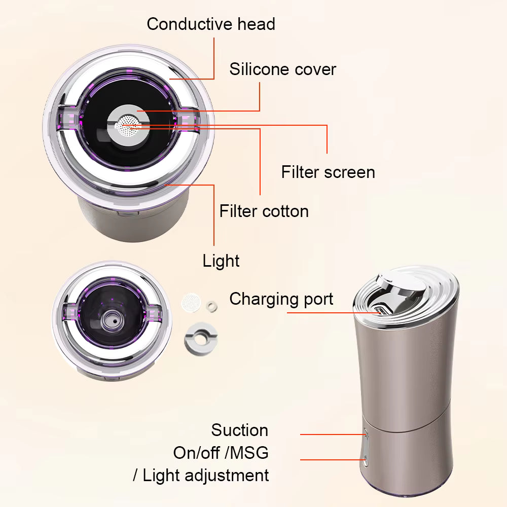 3-in-1 Facial Sculpting Vacuum & EMS Microcurrent Rejuvenator